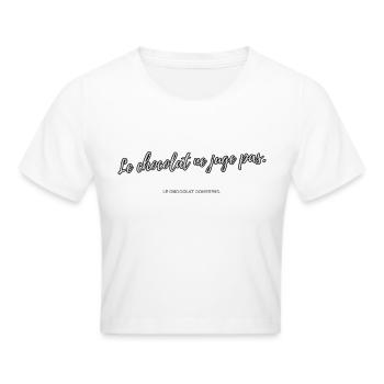Le chocolat ne juge pas - Crop top - blanc - Devant - Marisol (170cm)