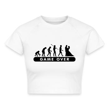 Game over - Frauen Cropped T-Shirt - Weiß - Vorne - Marisol (170cm)
