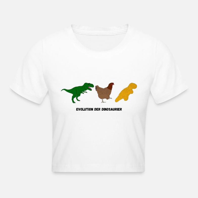 Évolution des dinosaures - Crop top - blanc