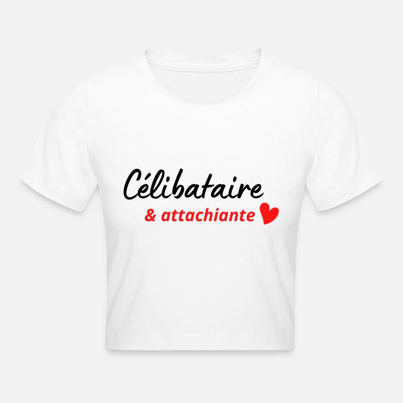 Célibataire attachiante - Crop top - blanc