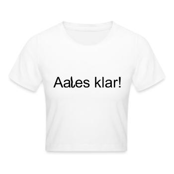Aales klar - Frauen Cropped T-Shirt - Weiß - Vorne - Marisol (170cm)