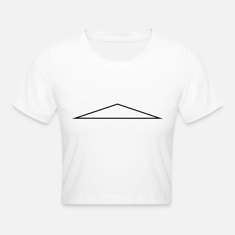 delta / / isosceles / / flat / / frame - Cropped T-Shirt - white