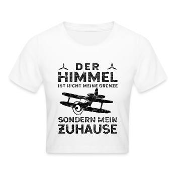 Flugzeug Pilot Flieger Flug Spruch - Frauen Cropped T-Shirt - Weiß - Vorne - Marisol (170cm)