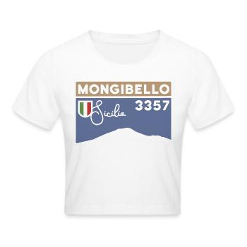 Etna Etna Mongibello volcano mountain Sicily souvenir - Cropped T-Shirt - white - Front - Marisol (170cm)