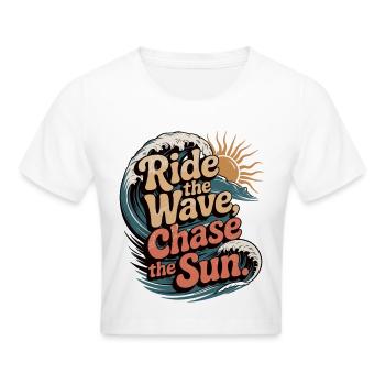 Sommer Surfer Wellenreiten Sonnensucher - Frauen Cropped T-Shirt - Weiß - Vorne - Marisol (170cm)