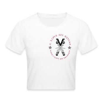Sklave - Frauen Cropped T-Shirt - Weiß - Vorne - Marisol (170cm)