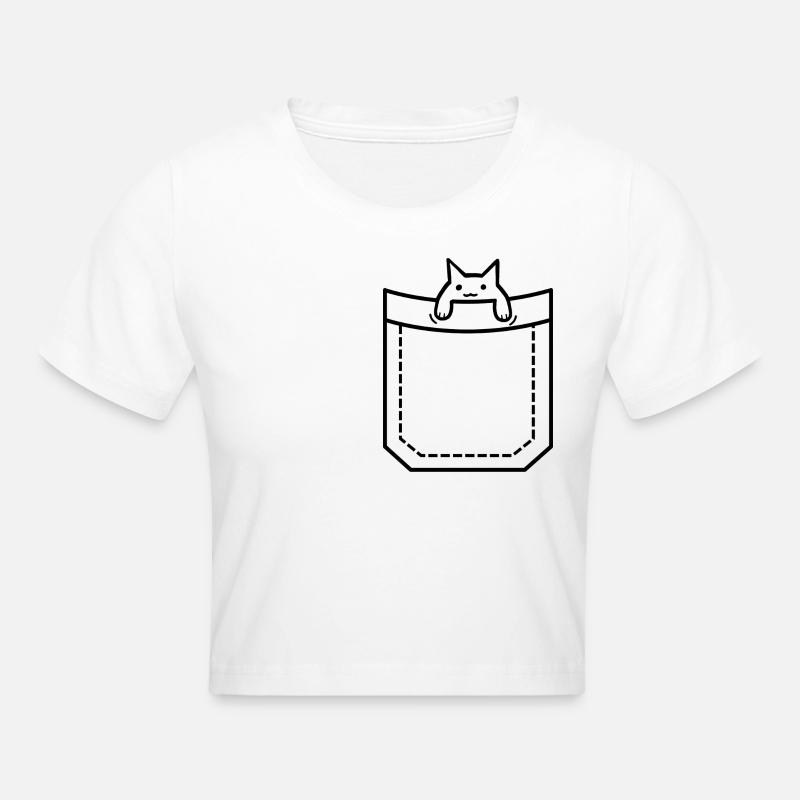 petits sacs chat - Crop top - blanc