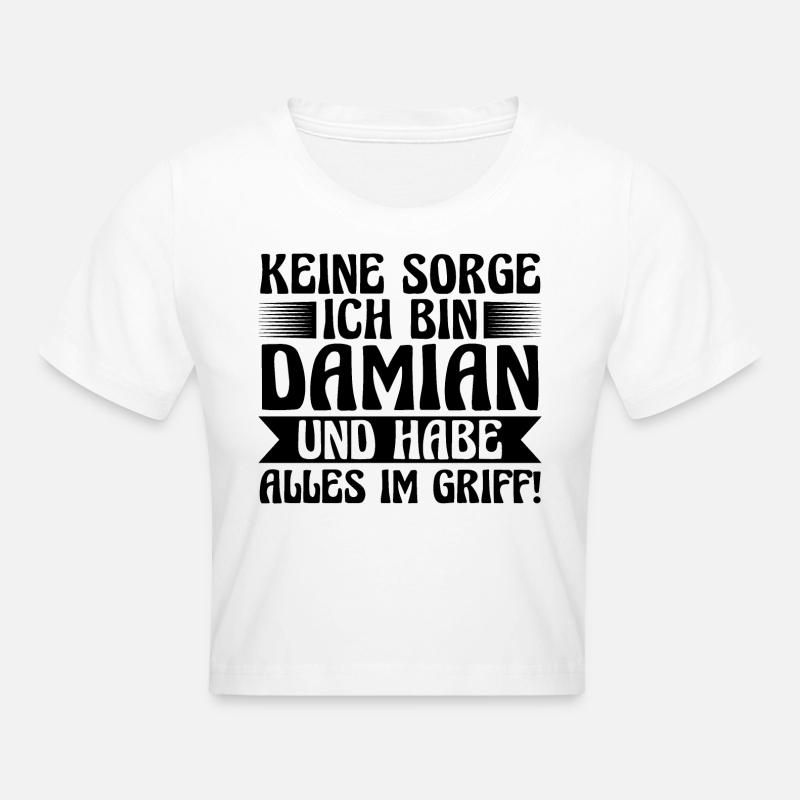Prénom Damian - Crop top - blanc