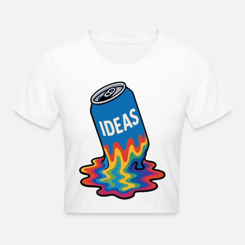 Idées Fondant Arc-en-ciel Peut - Crop top - blanc