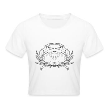 Krebs - Frauen Cropped T-Shirt - Weiß - Vorne - Marisol (170cm)