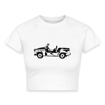 601 Kübel Trabi Kübel - Frauen Cropped T-Shirt - Weiß - Vorne - Marisol (170cm)