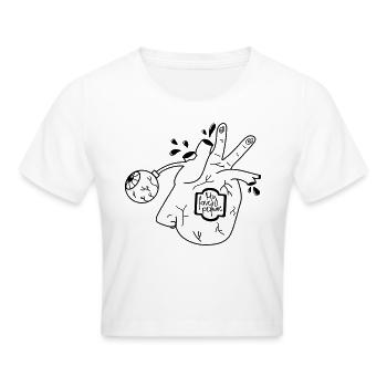 Organ(ic)perfume - Frauen Cropped T-Shirt - Weiß - Vorne - Marisol (170cm)