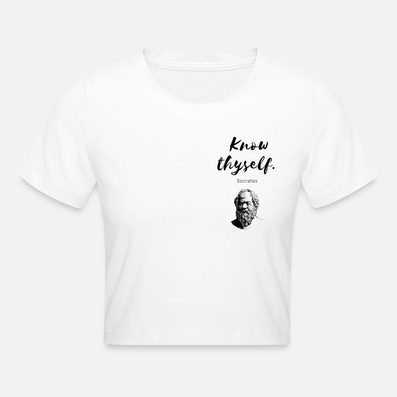 " Know thyself " Socrates - Crop top - blanc