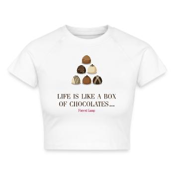 Forrest Gump Life Is Like A Box Of Chocolates - Crop top - blanc - Devant - Marisol (170cm)
