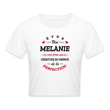 MELANIE PARFAITE - NOM MELANIE - Crop top - blanc - Devant - Marisol (170cm)