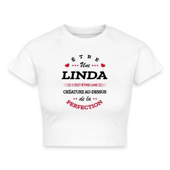 LINDA PARFAITE - NOM LINDA - Crop top - blanc - Devant - Marisol (170cm)