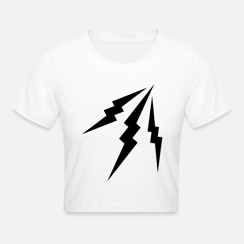 lightening - Cropped T-Shirt - white