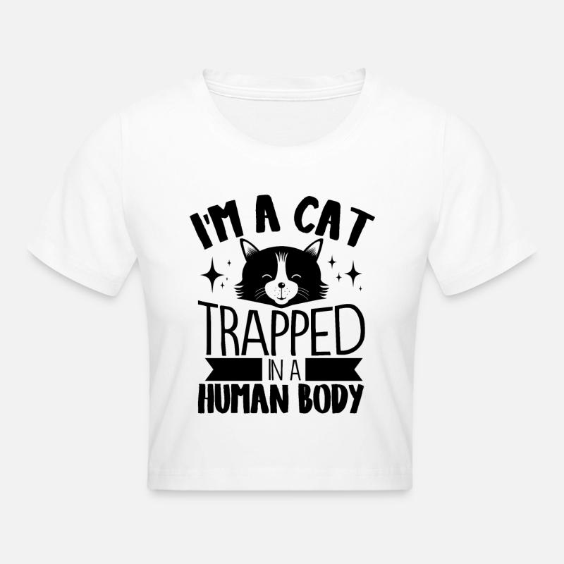 chat - Crop top - blanc