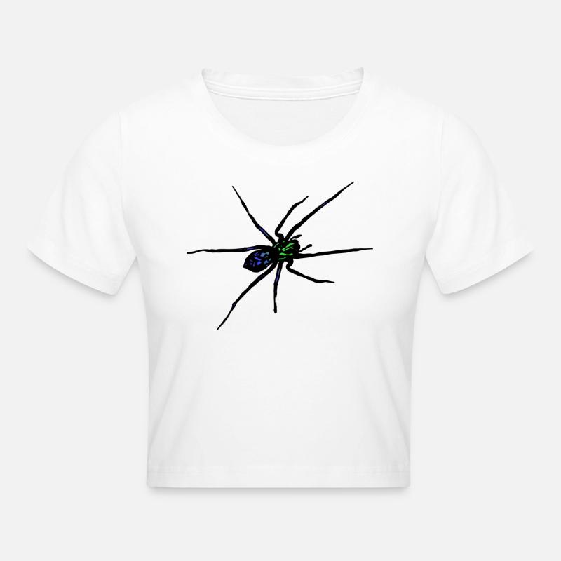 Araignée - Crop top - blanc