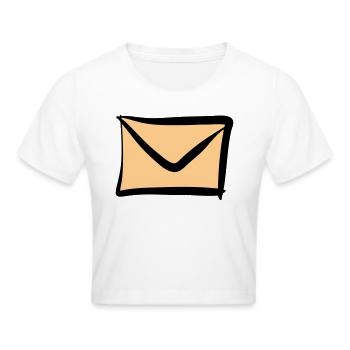 Letter / Envelope icon. Post / E-Mail. - Cropped T-Shirt - white - Front - Marisol (170cm)