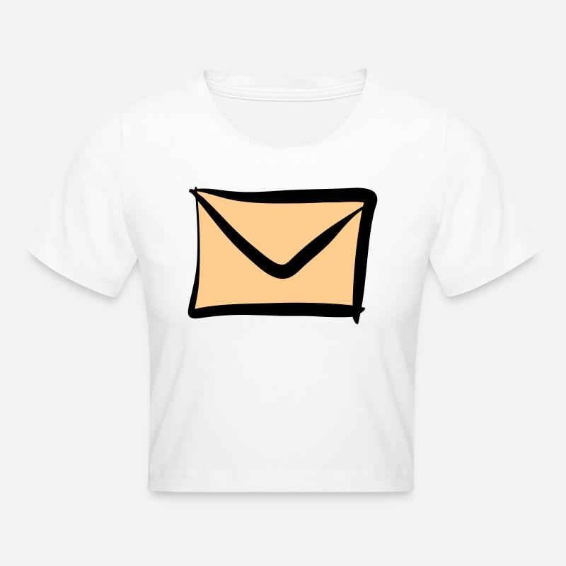 Brief / Briefumschlag Symbol. Post / E-Mail. - Frauen Cropped T-Shirt - Weiß