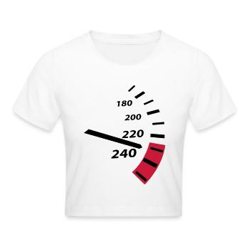speed - Cropped T-Shirt - white - Front - Marisol (170cm)