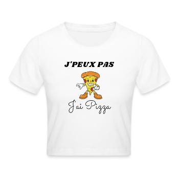 J'peux pas j'ai pizza - Crop top - blanc - Devant - Marisol (170cm)