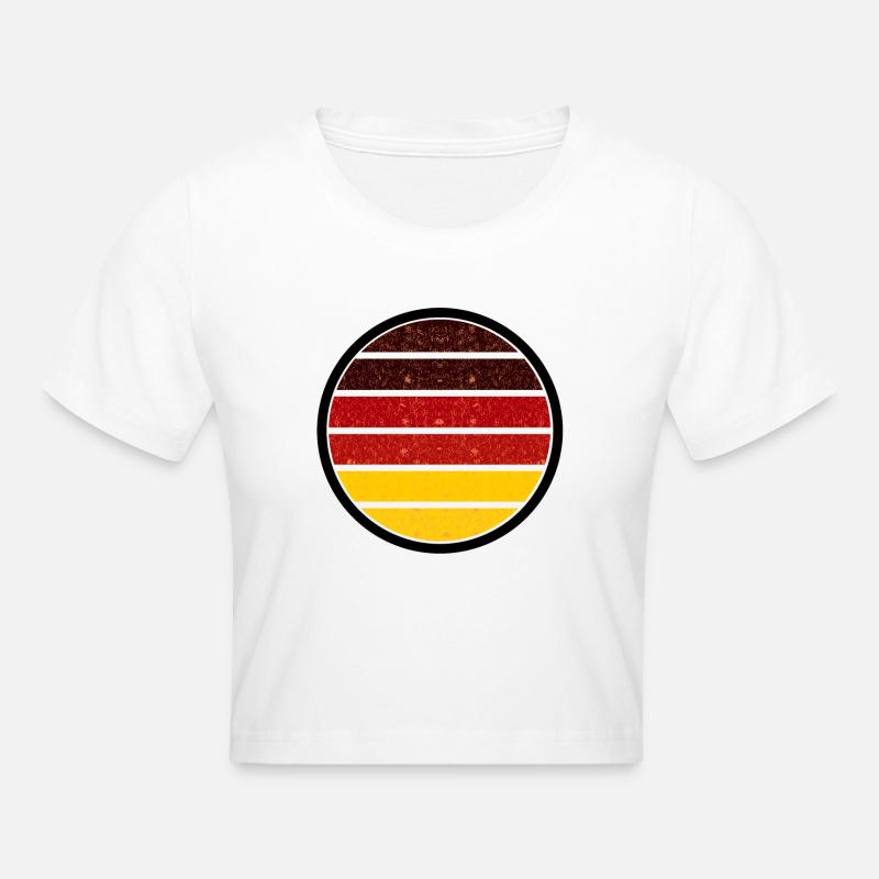 Germany's colours - Cropped T-Shirt - white