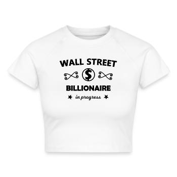 Wall Street Shareholders - Cropped T-Shirt - white - Front - Marisol (170cm)