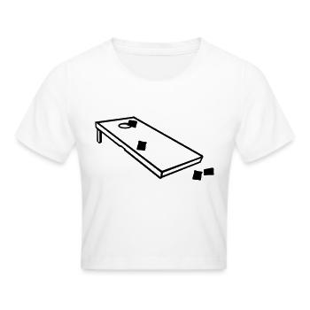 Cornhole - Frauen Cropped T-Shirt - Weiß - Vorne - Marisol (170cm)