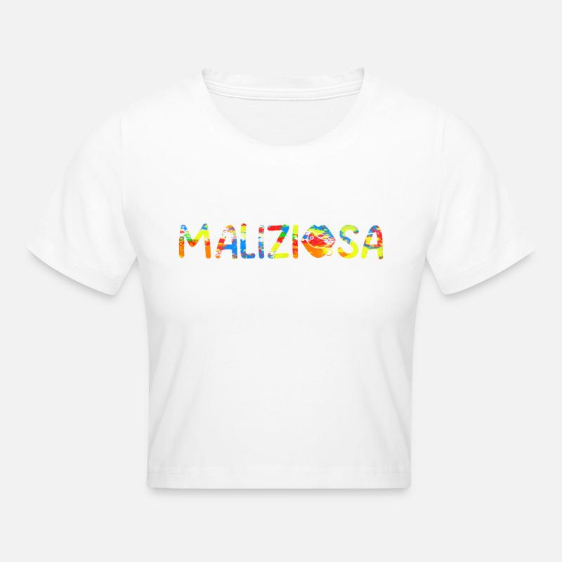 Version de peinture espiègle - Crop top - blanc