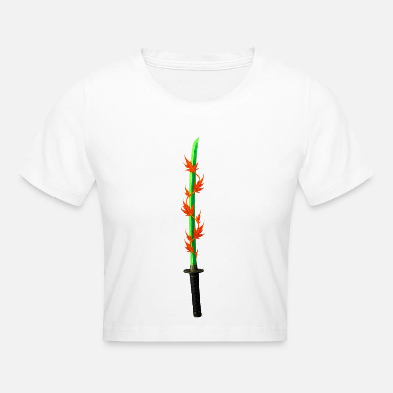 Lame de flamme Katana - Crop top - blanc
