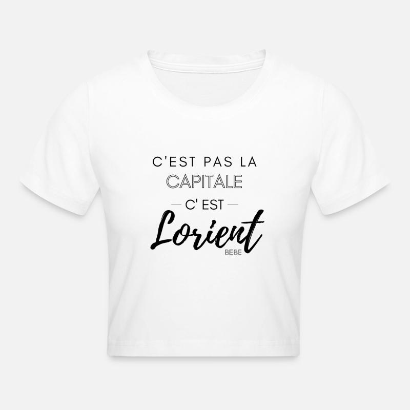 C'est pas la capitale, c'est Lorient bébé - Crop top - blanc