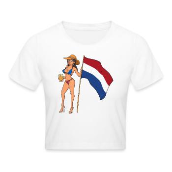 Hot Fan Girl Niederlande - Frauen Cropped T-Shirt - Weiß - Vorne - Marisol (170cm)