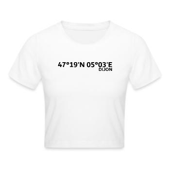 Dijon Koordinaten - Frauen Cropped T-Shirt - Weiß - Vorne - Marisol (170cm)