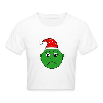 Another Christmas grouch - Cropped T-Shirt - white - Front - Marisol (170cm)