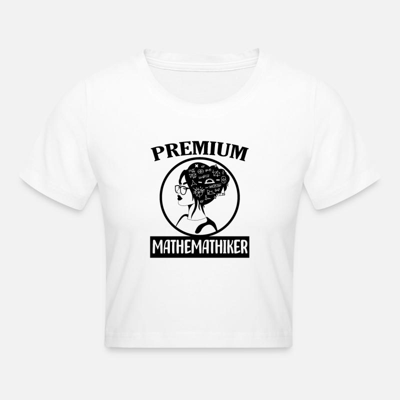 Mathématicien - Crop top - blanc