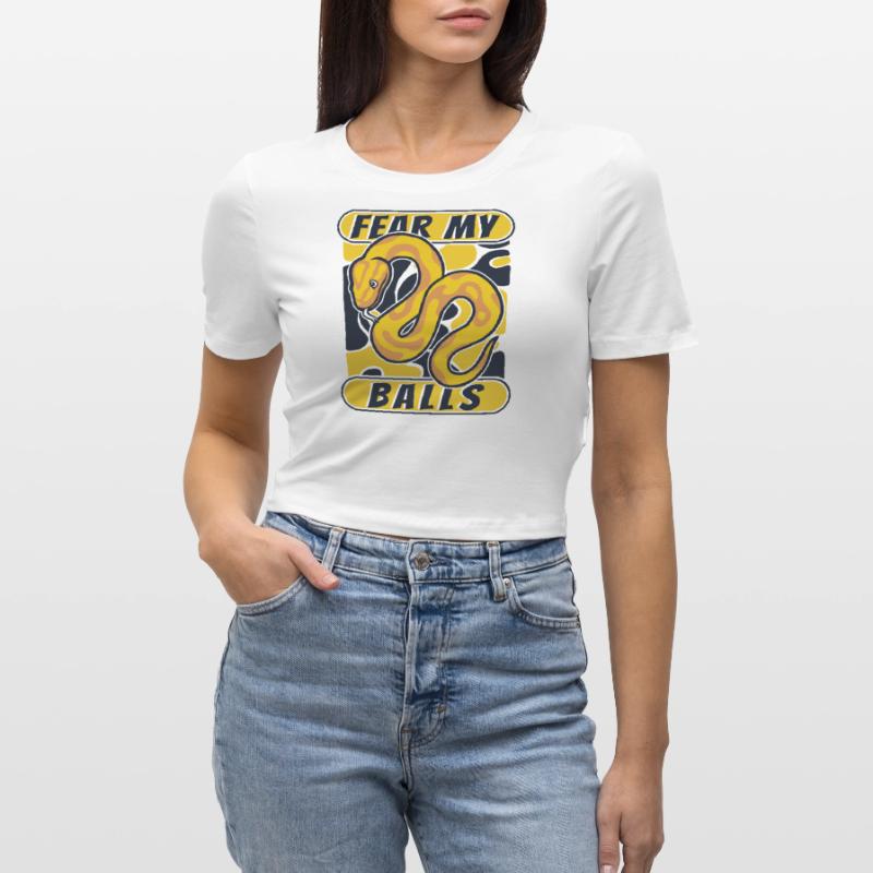 Fear My Balls Python Snake Banana Ball Python Crop top