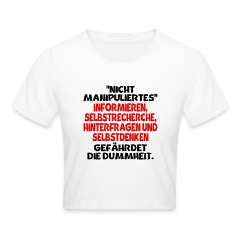 Nicht Manipuliertes - Frauen Cropped T-Shirt - Weiß - Vorne - Marisol (170cm)
