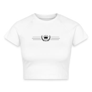 Krone Kranz - Frauen Cropped T-Shirt - Weiß - Vorne - Marisol (170cm)