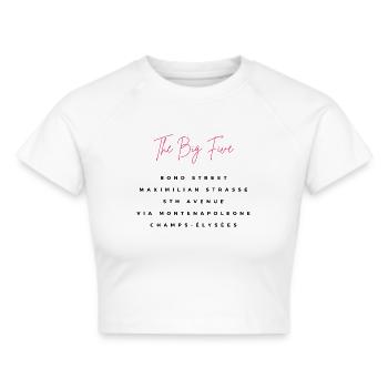 The Big Five Design - Frauen Cropped T-Shirt - Weiß - Vorne - Marisol (170cm)