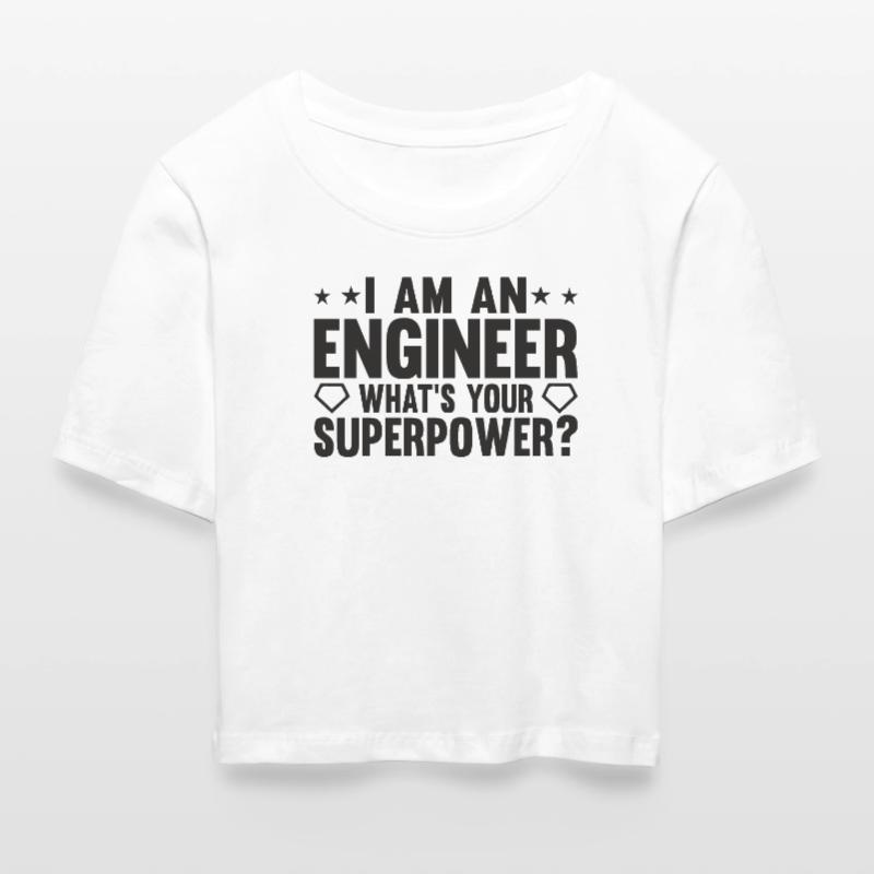 Engineer Brain Mechanical Engineering Electrical Engineering Math Cropped T-Shirt