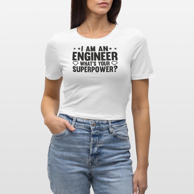 Engineer Brain Mechanical Engineering Electrical Engineering Math Cropped T-Shirt
