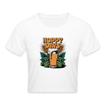 Hoppy Days - Frauen Cropped T-Shirt - Weiß - Vorne - Marisol (170cm)