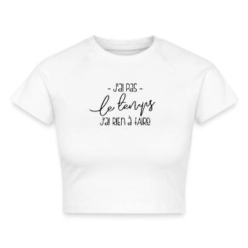 Pas De Temps, Rien À Faire - Crop top - blanc - Devant - Marisol (170cm)