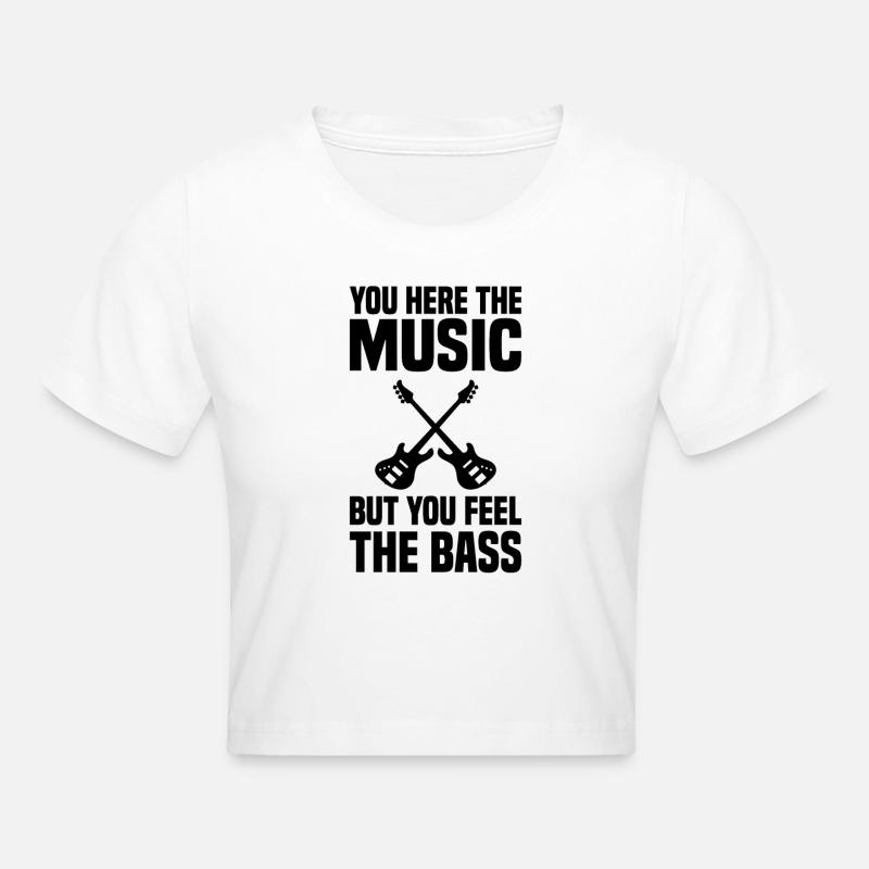 Guitare basse - Crop top - blanc