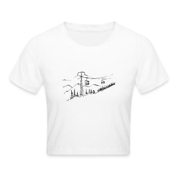 Seilbahn - Frauen Cropped T-Shirt - Weiß - Vorne - Marisol (170cm)