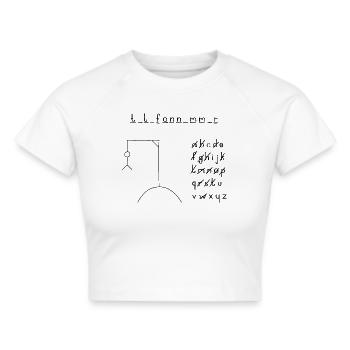 Numéro de téléphone du bourreau - Crop top - blanc - Devant - Marisol (170cm)