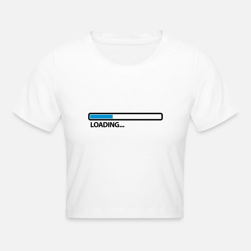 loading_2c - Frauen Cropped T-Shirt - Weiß