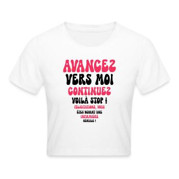 Humour Super Cadeau Pour Infirmière - Crop top - blanc - Devant - Marisol (170cm)